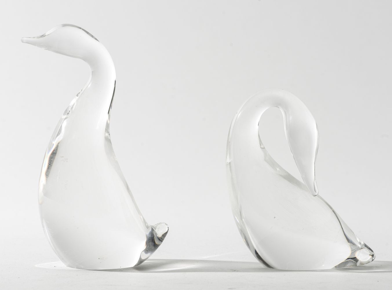 SIGNED STEUBEN CRYSTAL GOOSE &