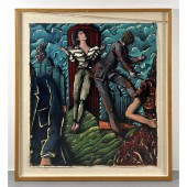 Signed Surrealist Painting. Fo