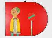 SIGNED TALI OIL ON WOOD PANELH