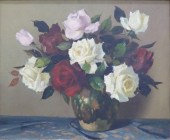 Signed Tanka ''Roses'' Floral