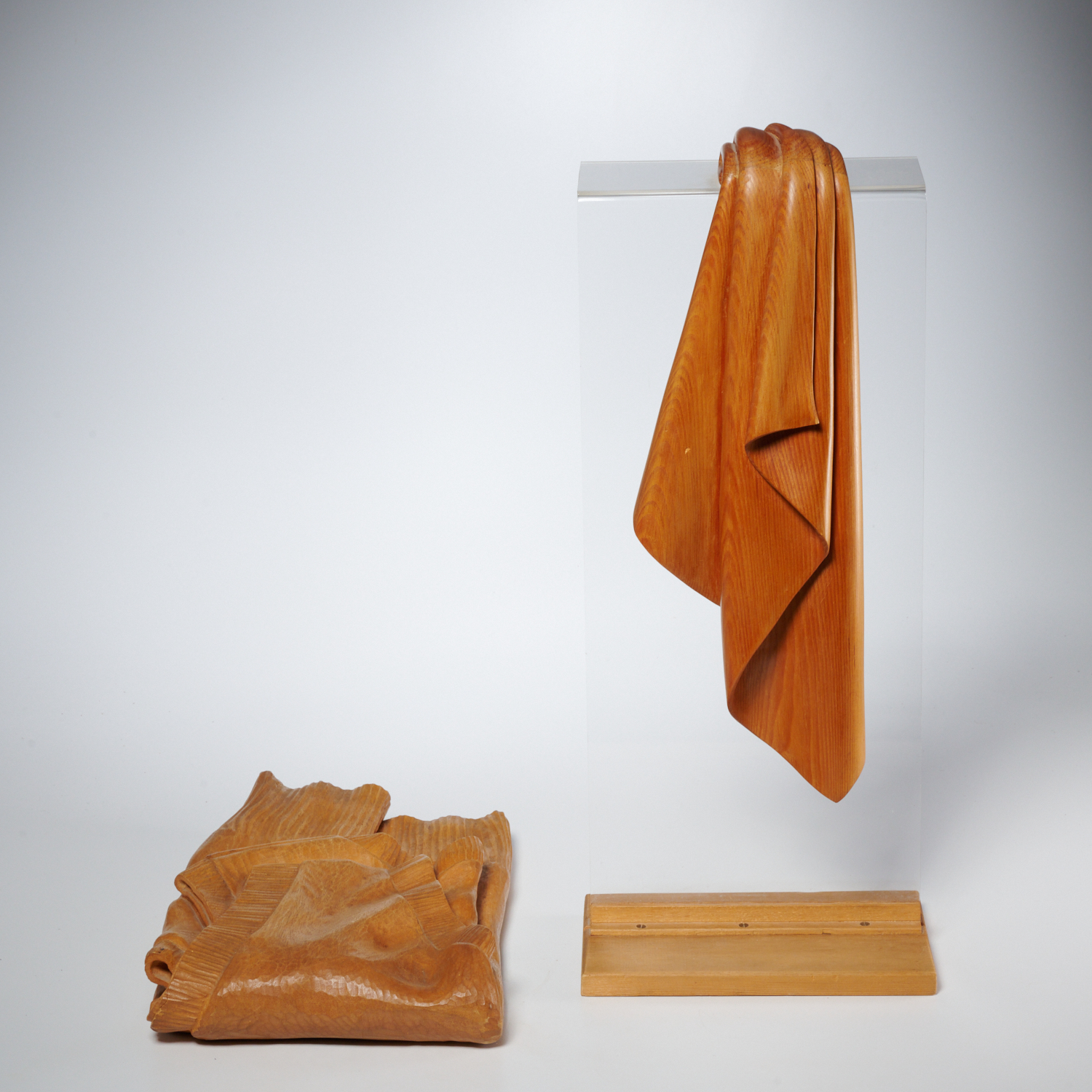 SIGNED T.D.W., (2) TROMPE L'OEIL