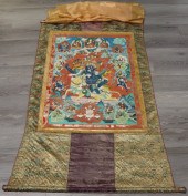 SIGNED TIBETAN THANGKA OF VAJR