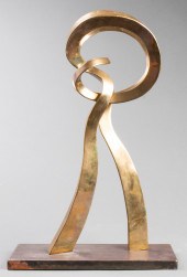 SIGNED TRESFORT ABSTRACT BRONZ