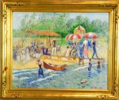 Signed W. Glackens Oil Paintin