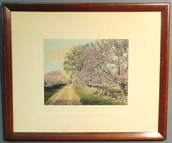 Signed Wallace Nutting print of a