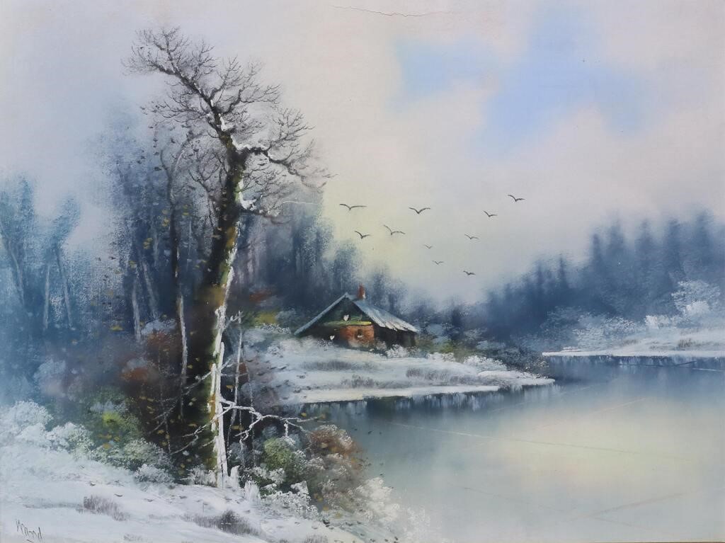 SIGNED WARD PASTEL HOUSE IN