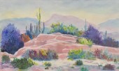 SIGNED WATERCOLOR ARIZONA DESE