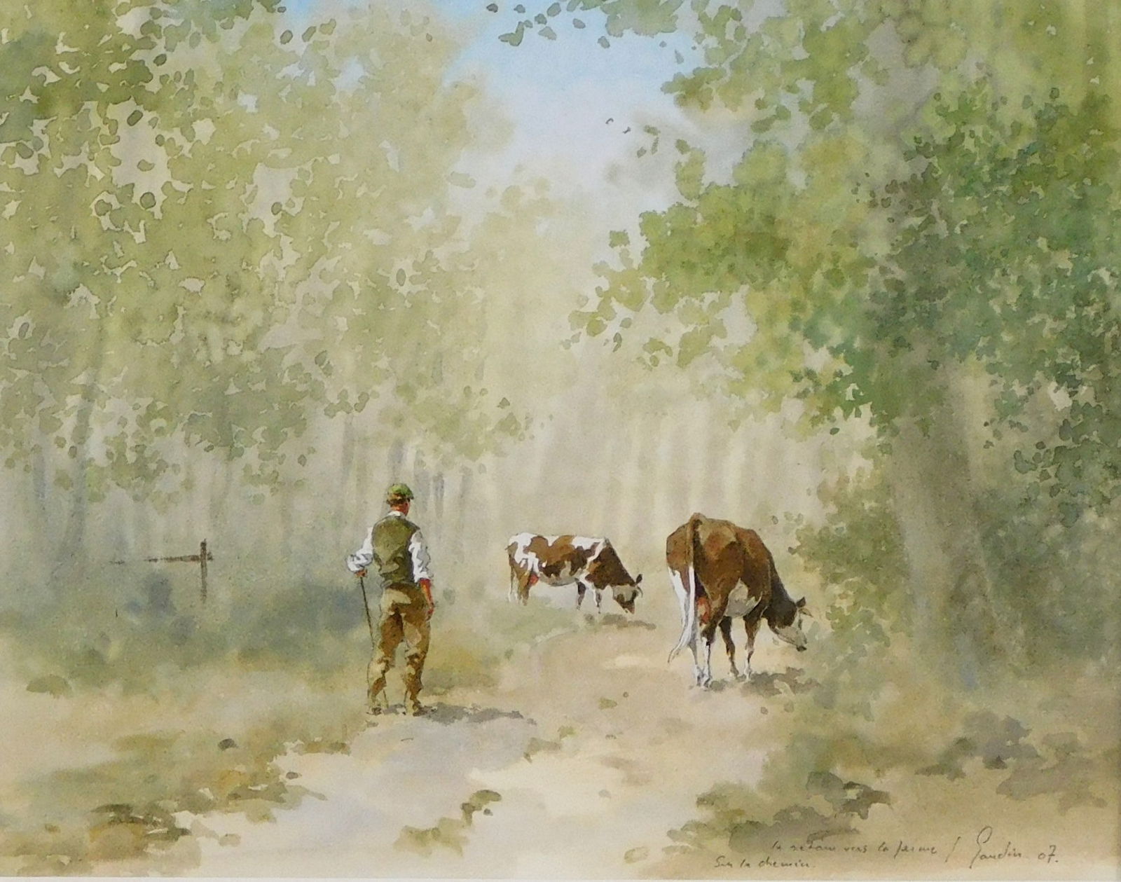 SIGNED WATERCOLOR LANDSCAPE,