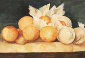 SIGNED WATERCOLOR STILLIFE FRA