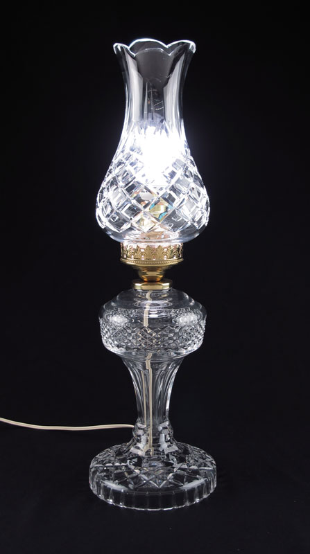 SIGNED WATERFORD HURRICANE LAMP: