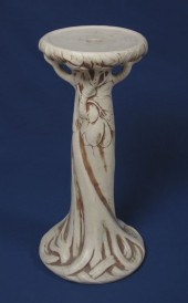 SIGNED WELLER FLEMISH PEDESTAL
