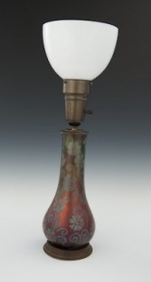 Signed Weller Sicard 14"H Lamp