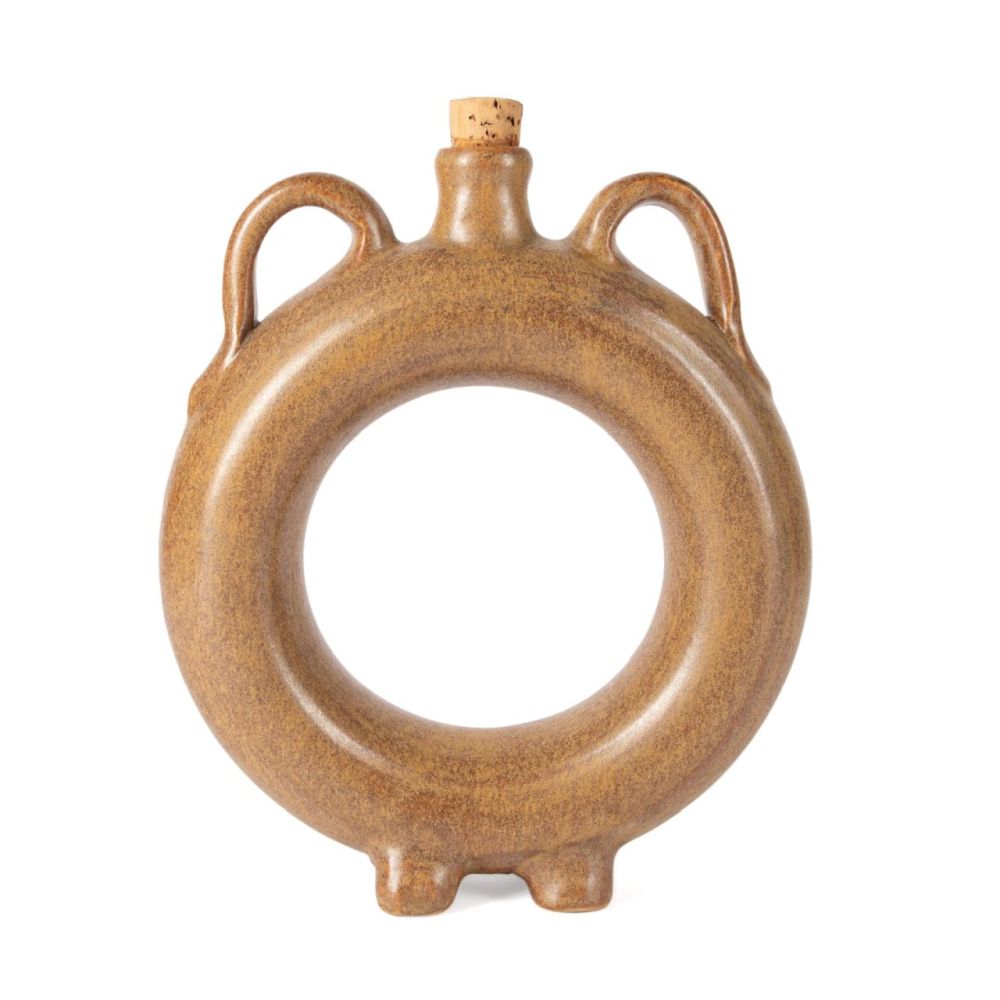 SIGNED WJ GORDY TAN GLAZED RING JUG