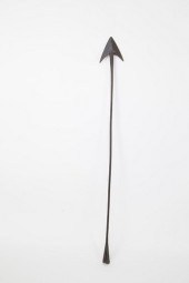 SIGNED WROUGHT IRON DOUBLE FLU