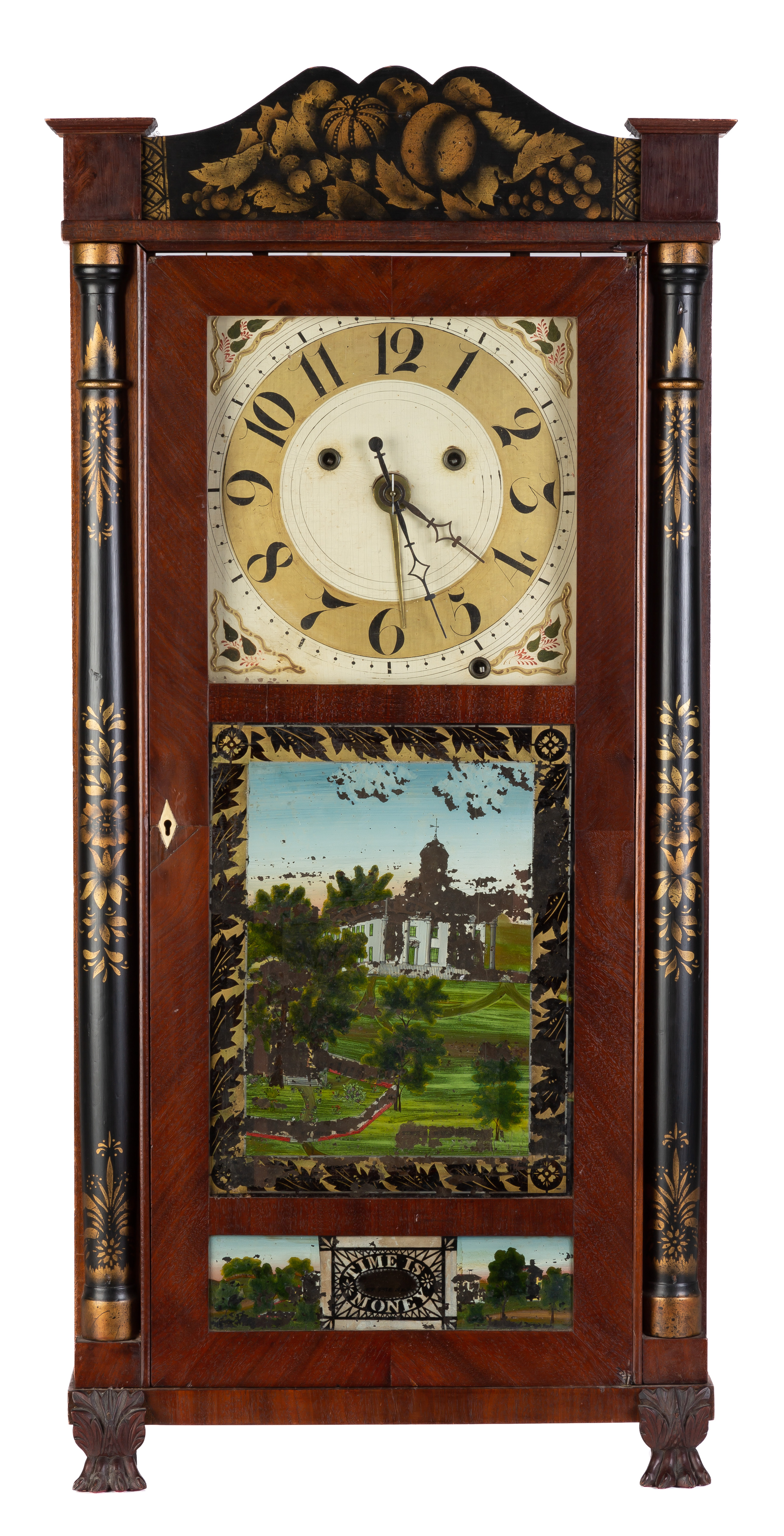 SILAS HOADLEY SHELF CLOCK 19th