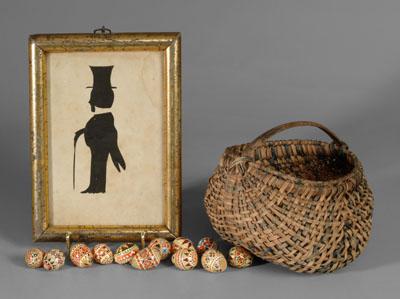 Silhouette and oak split basket: