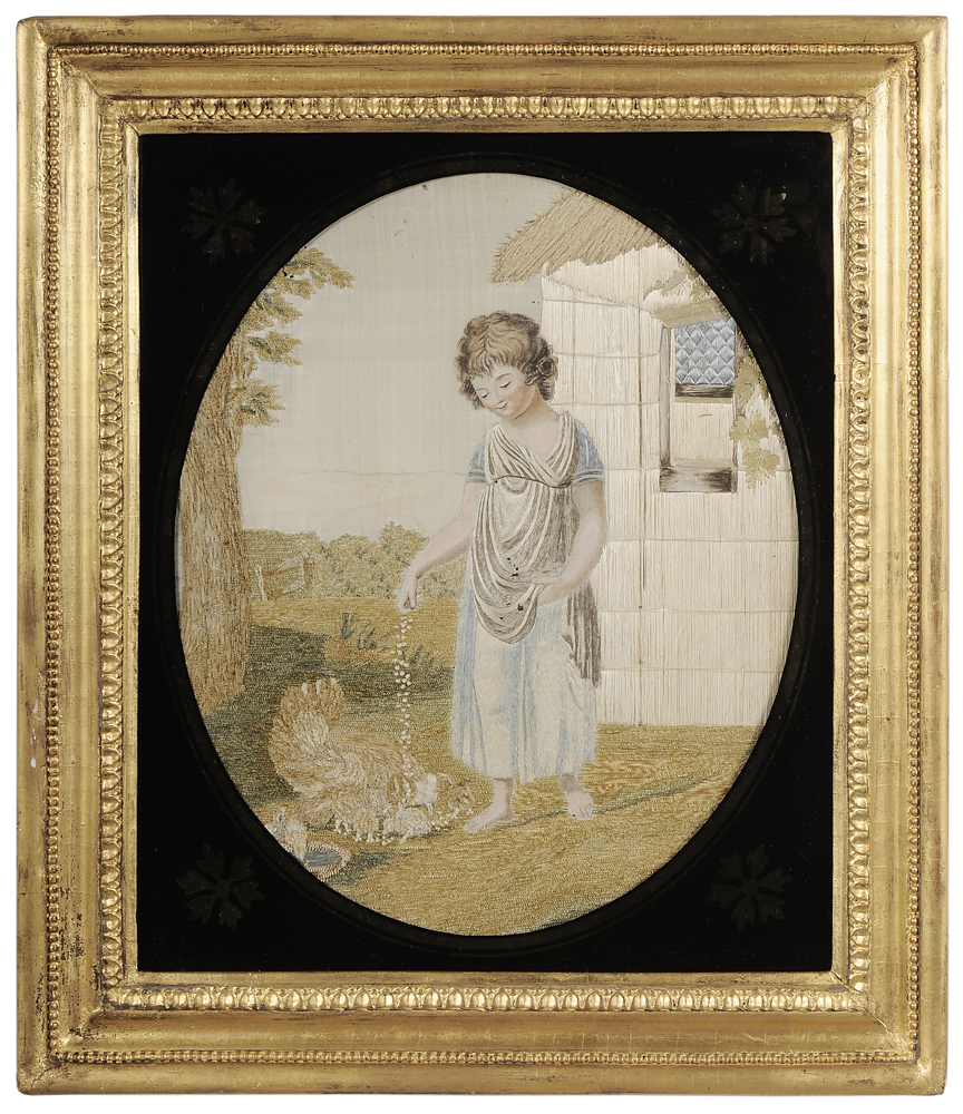 Silk and Wool Needlework probably