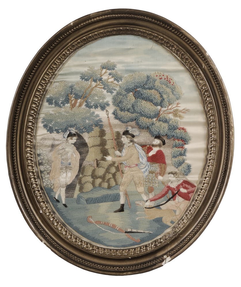 Silk and Wool Needlework probably