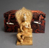 SILK BROCADE CASED CHINESE GIL