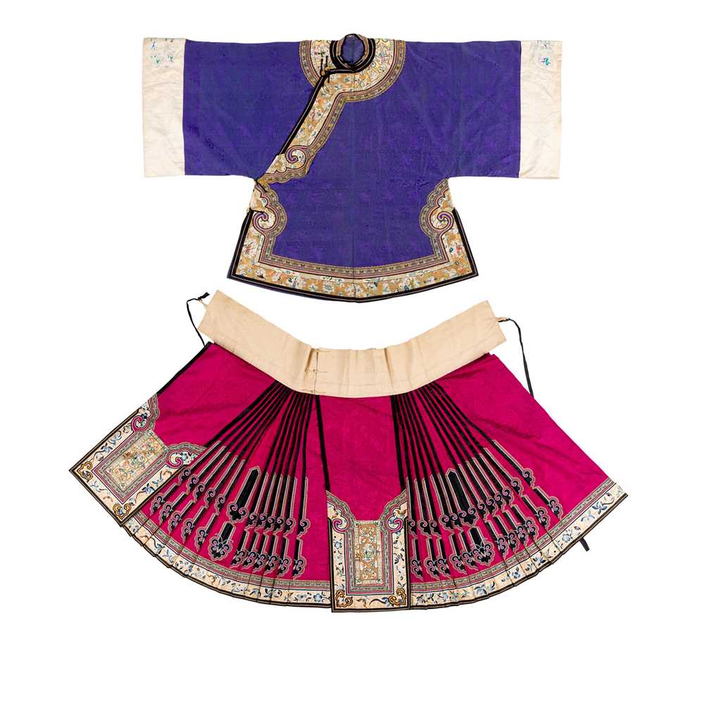 SILK EMBROIDERED LADY'S SKIRT AND