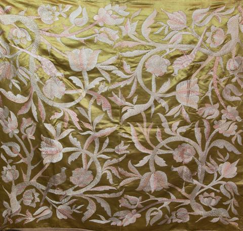 SILK-EMBROIDERED SILK TEXTILE