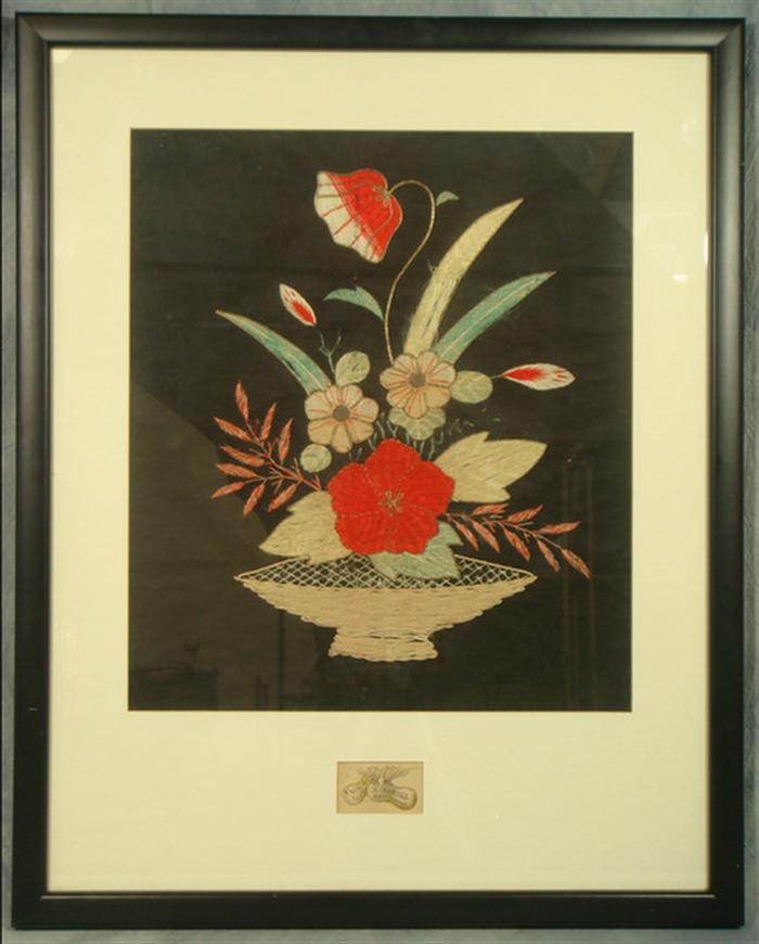 Silk embroidery by H Imamura,
