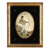 SILK EMBROIDERY OF AN ARCHER<b
