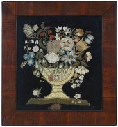SILK FLORAL NEEDLEWORKAmerican