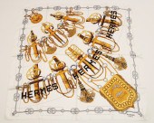 SILK HERMES PARIS SCARF SILK H