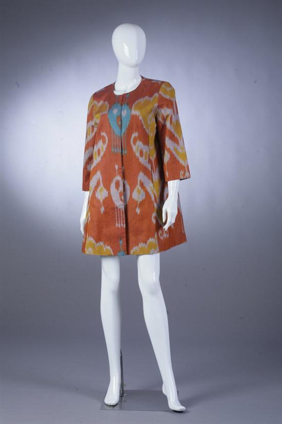 SILK IKAT JACKET. Size medium. Knee