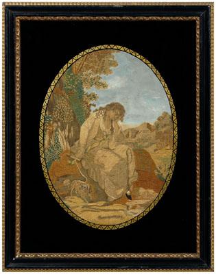 Silk mourning needlework, young