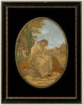 Silk mourning needlework, youn