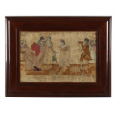 SILK NEEDLEWORK PAINTING, SCEN