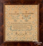SILK ON LINEN NEEDLEWORK SAMPL