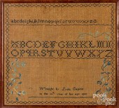 SILK ON LINEN NEEDLEWORK SAMPL