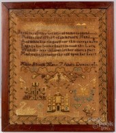 SILK ON LINEN NEEDLEWORK SAMPL