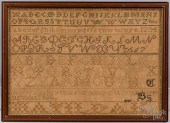 SILK ON LINEN NEEDLEWORK SAMPL