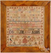 SILK ON LINEN NEEDLEWORK SAMPL