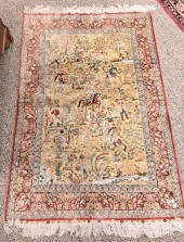 SILK ORIENTAL PICTORIAL THROW