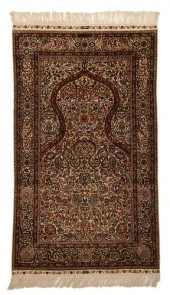 SILK PRAYER RUG20th century, m