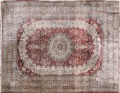 SILK RUG WITH PERSIAN DESIGN,