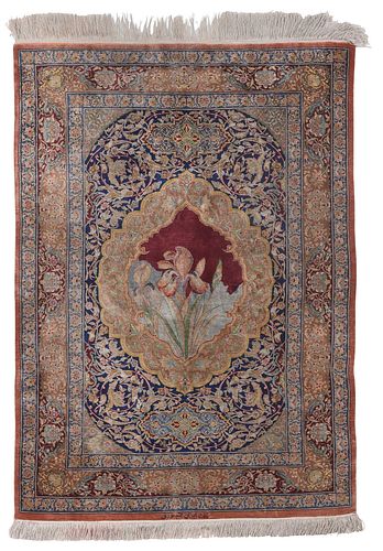 SILK RUG20th century, central