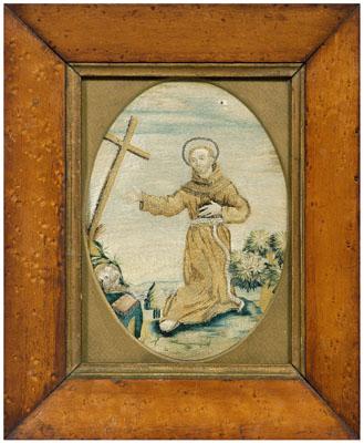 Silk stitched St. Francis of