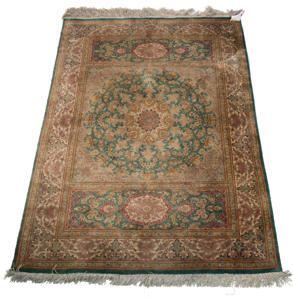 SILK TABRIZ RUG (3'3" X 4'11") Silk