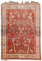 SILK TABRIZ TREE OF LIFE RUG,