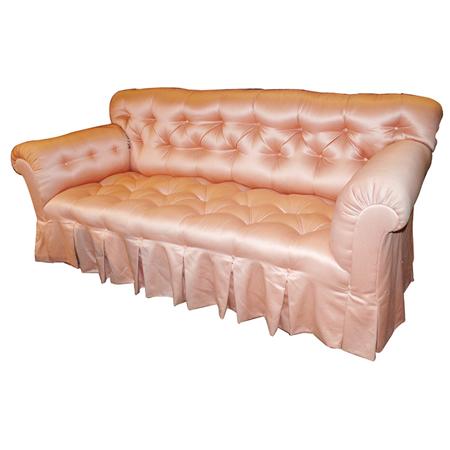 Silk Tufted Upholstered Sofa 