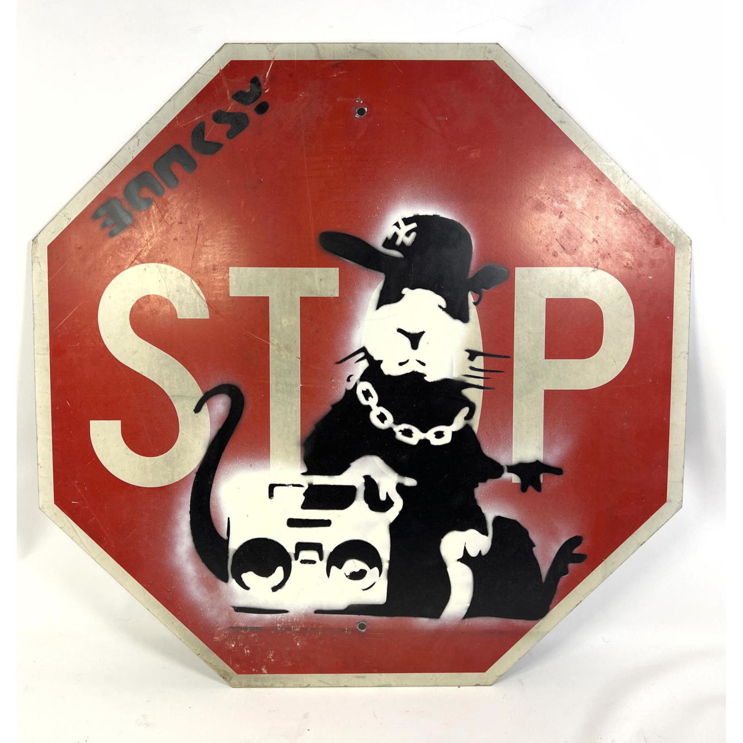 Silkscreen Rat on Stop Traffic