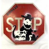 Silkscreen Rat on Stop Traffic