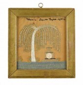 Silkwork mourning picture    l