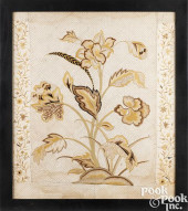 SILKWORK PANEL, LATE 19TH C.<b